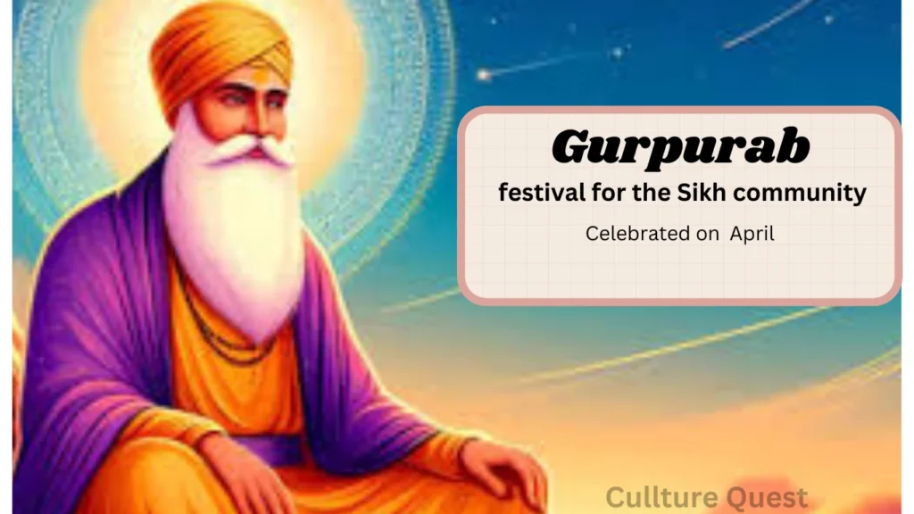 A vibrant digital illustration of Guru Nanak Dev Ji with a serene background, symbolizing the celebration of Gurpurab, a significant Sikh festival.